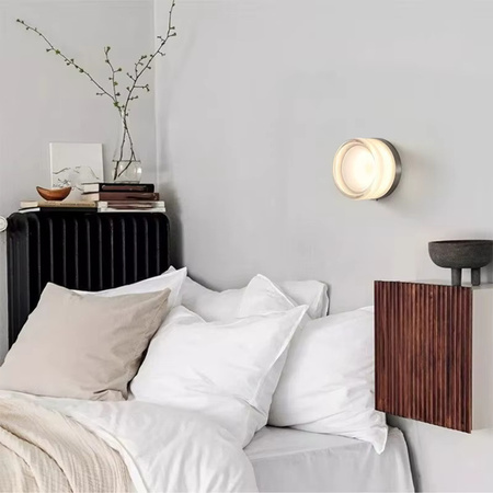 Nordic LED Deckenleuchte von DARHYN aus Glas und Aluminium in Transparent für Schlafzimmer, Balkon und Eingangsbereich