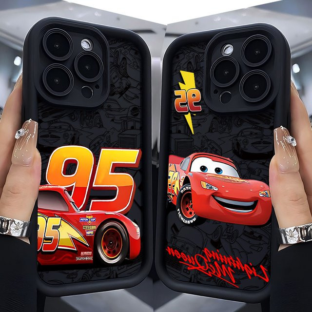 Handyhülle aus Silikon und TPU mit Cartoon Lightning und M-McQueen Design für Samsung Galaxy S26 S25 S24 S23 S22 S21 S20 Note 20 FE Plus Ultra 4G 5G - Bild 1