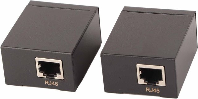 mfySpace VGA RJ45 Extender Sender Empfänger für CAT-5/CAT-6 Ethernet LAN Kabel, Schwarz, Reichweite 60 m - Bild 1