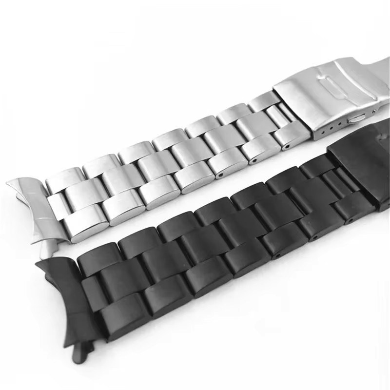 VNWCT Uhrenarmband Edelstahl, Silber, 20-22 mm, Unisex - Bild 2