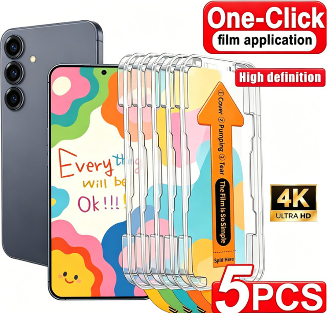 Samsung Sichtschutz und HD-Displayschutzfolie für S26 Ultra und S26+ in transparent, 2/5 Stück Set, staubfrei und abriebfest mit Anti-Fingerabdruck-Funktion - Bild 1