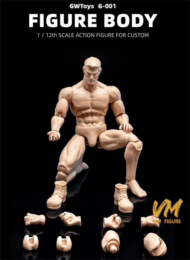 MAK Muskel Männlich Super Flexible Körper Mit Kopf Action Figur Modell Joint Körper, Puppen Spielzeug - Bild 2