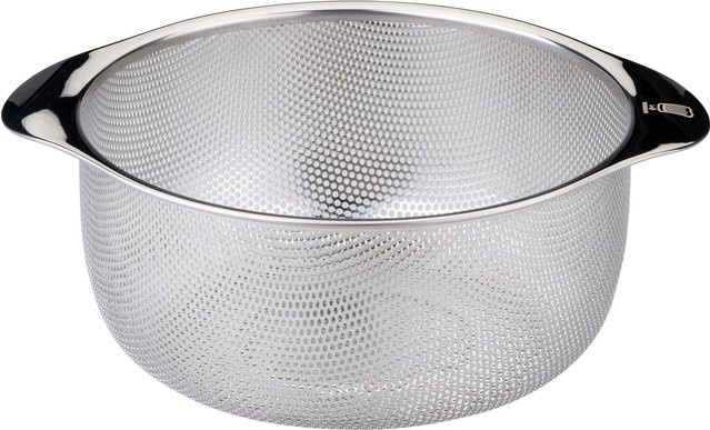 Fackelmann Sieb aus Edelstahl in Silber mit Griffen, Durchmesser: 20 cm - Bild 1