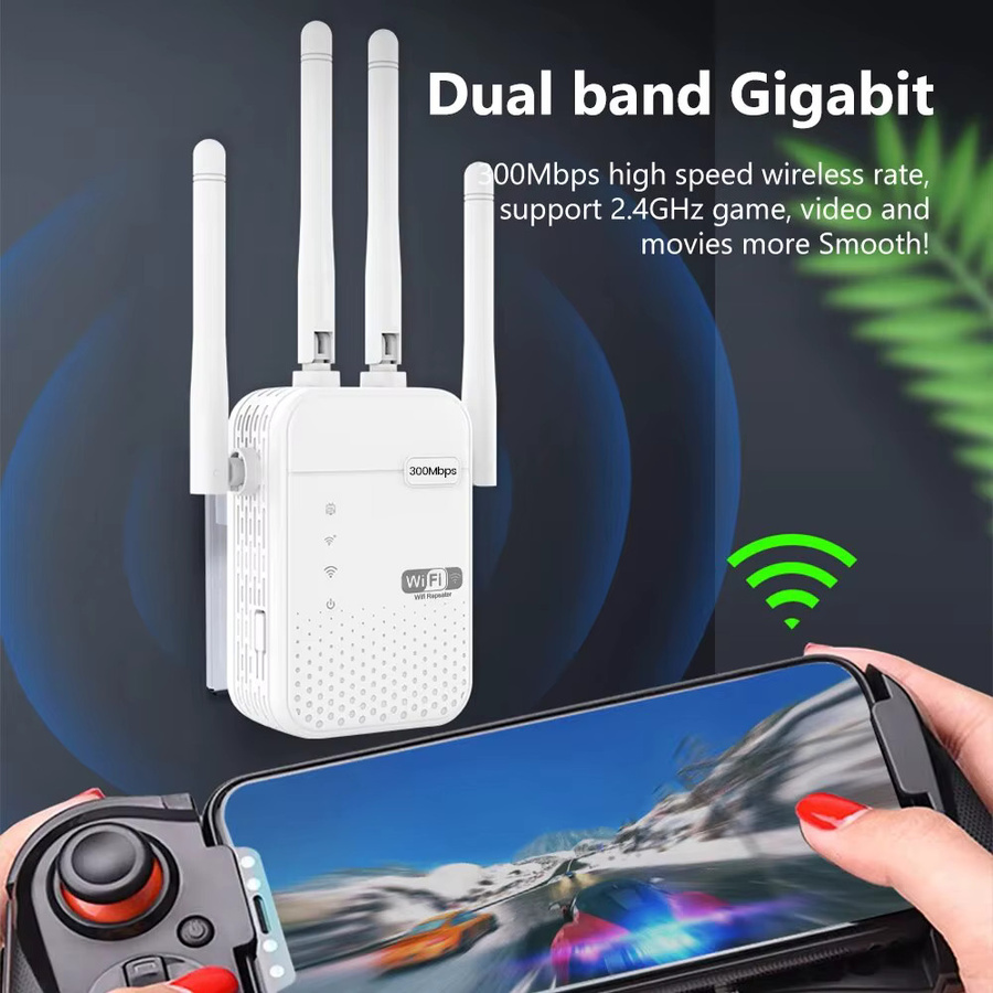 Wireless WiFi Repeater 300Mbps 2,4G Signal Verstärker in Weiß - Bild 3