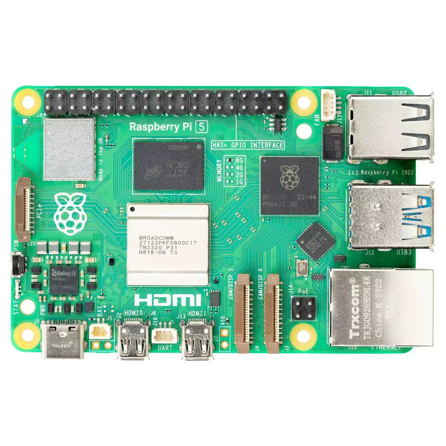 Raspberry Pi 5 Offizielles Single Board Computer Board mit Quad-Core 2,4GHz, Wi-Fi, Dual 4Kp60 HDMI, PCIe und Gigabit Ethernet für KI- und IoT-Projekte - Bild 2