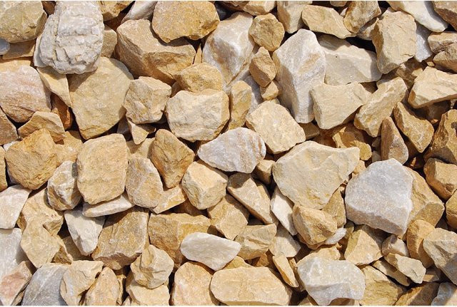 Scherf Marmorbruch Gold-Ocker Dekosteine 25 - 50 mm 1000 kg Tandem-Bags - Bild 1