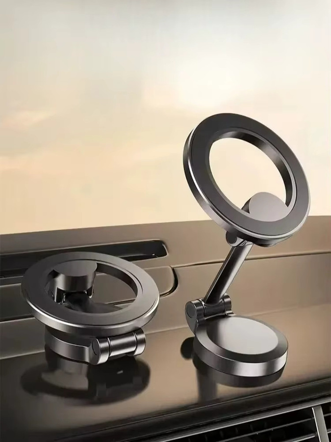 VIKEFON Magnetische Auto-Handyhalterung und faltbarer Desktop-Smartphone-Ständer für MagSafe iPhone, Samsung und Xiaomi in Schwarz - Bild 5