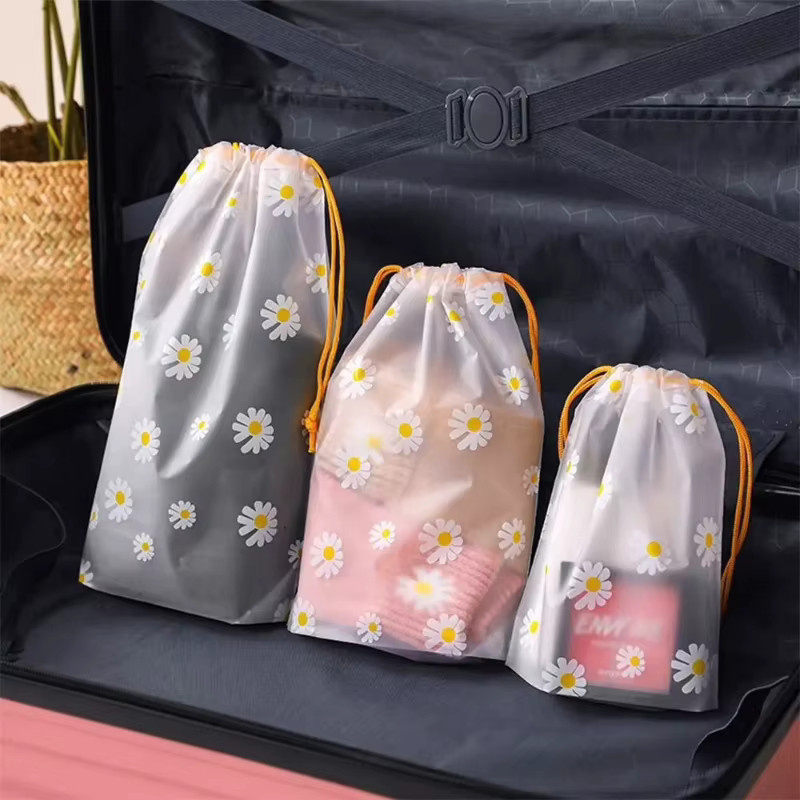 Set aus 5 oder 10 wasserdichten Kordelzug-Aufbewahrungstaschen in Multicolour für Kleidung, Schuhe und Make-up - Bild 3