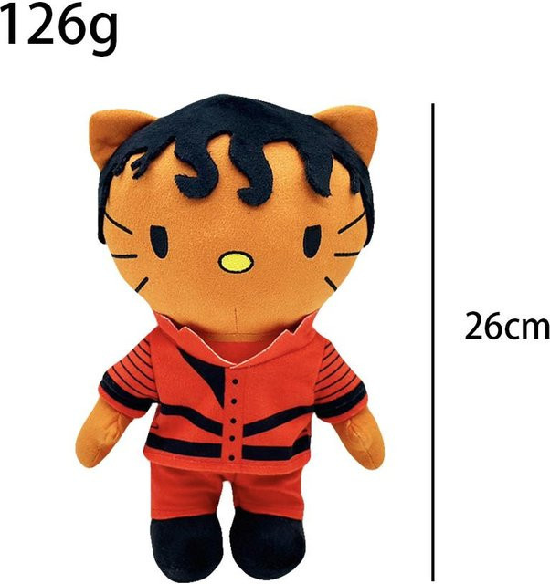 Cartoon-Katzen-Stofftier, orange, ab 14 Jahren - Bild 1
