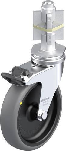 Blickle LRA-TPA 100G-FI-ELS-E07 Lenkrolle mit Feststeller in Grau und Schwarz, Rad-Durchmesser: 100 mm, Tragfähigkeit: 60 kg - Bild 1