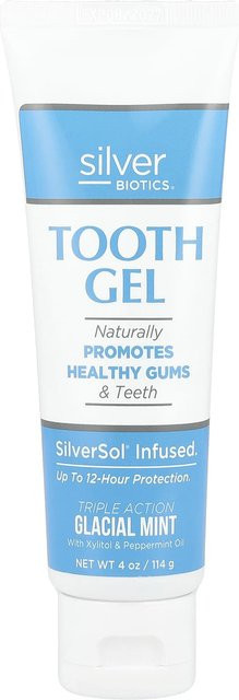 American Biotech Labs Silver Biotic Zahngel, Gletscherminze, 114 g - Bild 1
