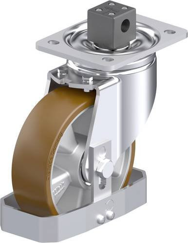 Blickle Stahlblech-Lenkrolle LH-ALB 160K-CS13-FS in Silber mit 160 mm Rad-Durchmesser und 750 kg Tragfähigkeit - Bild 1