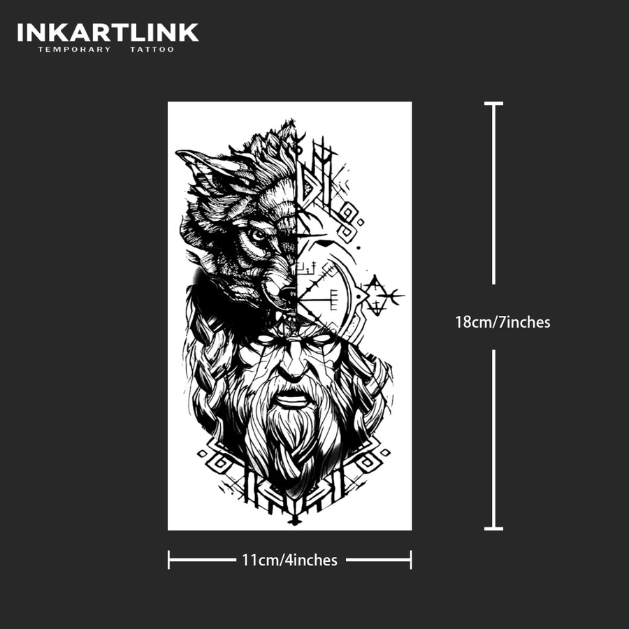 INKARTLINK Semi-permanenter Tattoo-Aufkleber für Herren, wasserfest - Bild 4