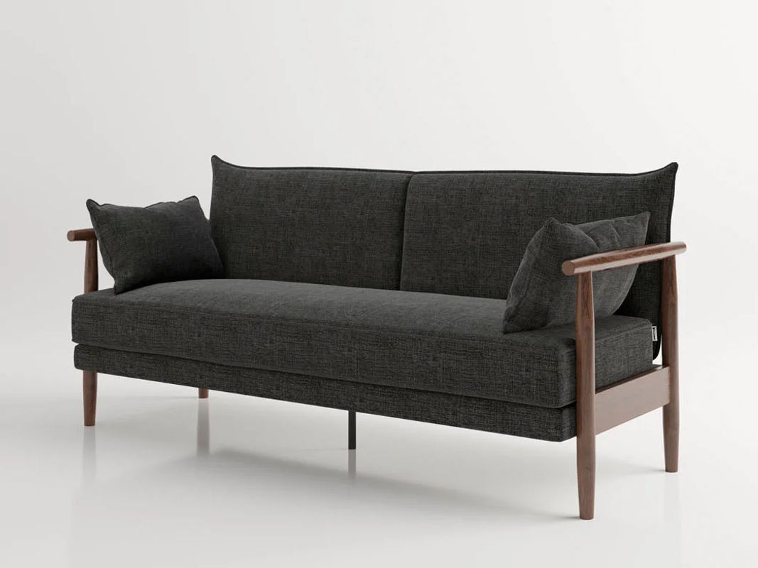 PLAYBOY Schlafsofa Sylvie 3-Sitzer mit Schlaffunktion in Anthrazit Grau - Bild 3