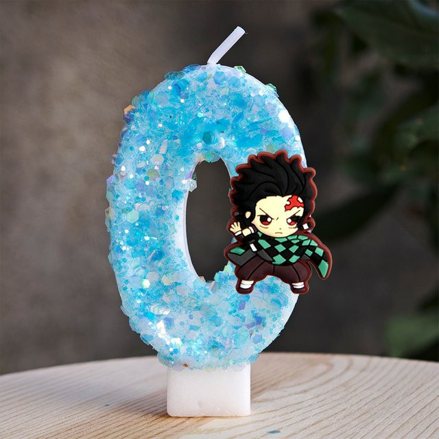 Bandai Demon Slayer Kuchen-Deko Kerzenset, Anime Geburtstagsparty Zubehör - Bild 1
