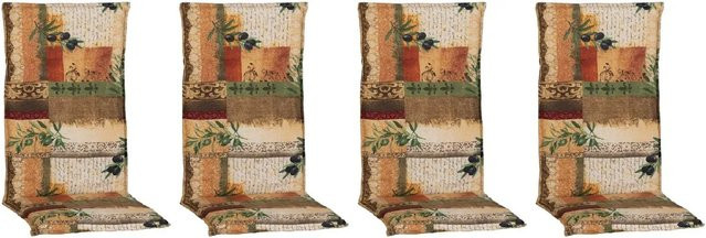 Beo Sitzauflage Glasgow Hochlehner 4er-Set Beige-Natur B/H: 120 x 48 cm - Bild 1