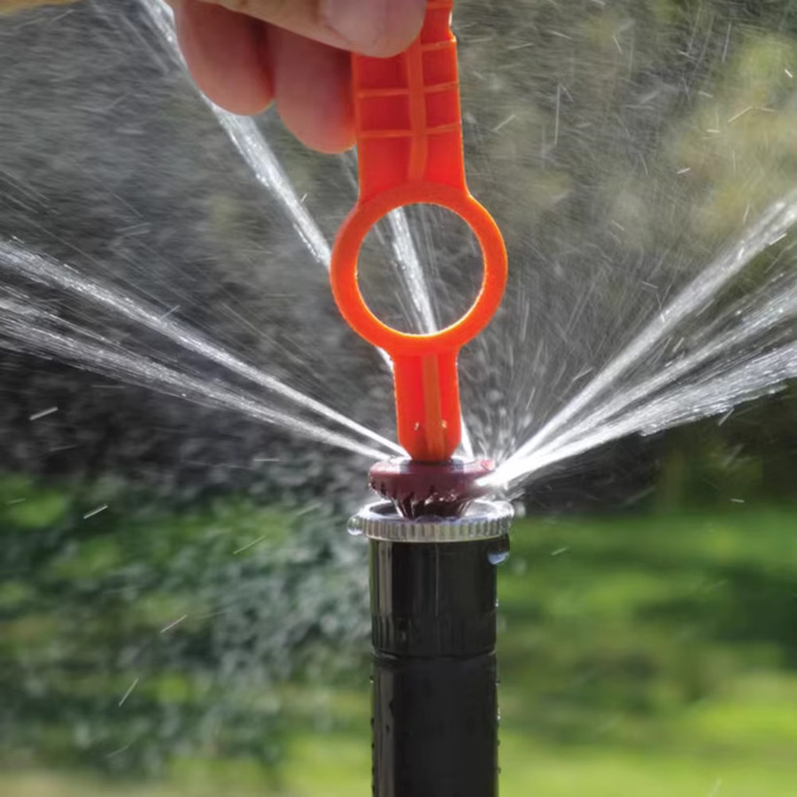 2er-Set 360 Grad verstellbarer Pop-Up-Sprinklerkopf für Garten und Rasen, Schwenk-Sprinklerdüse in Orange und Grau, Reichweite 1,5–11 m - Bild 5