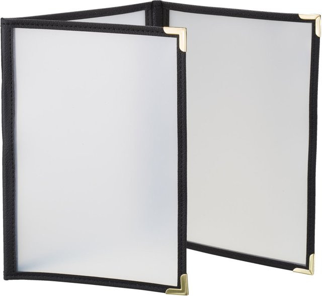 PULSIVA Menühüllen Harta DIN A5, Breite: 17 cm, Höhe: 23 cm, Farbe: schwarz, 5er Pack - Bild 1