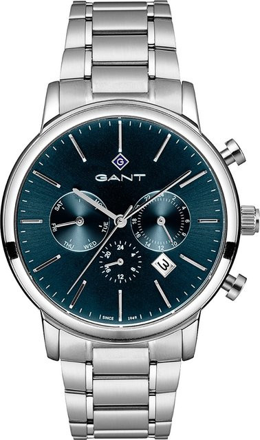 Gant Herrenuhr Cleveland, Quarz, Edelstahl, Blau, 44 mm, 5 ATM - Bild 1