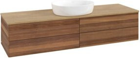 V&B Waschtischunterschrank Antao ohne Frontstruktur in Warm Walnut, B/T: 160 x 50 cm - Bild 1