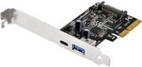 Silverstone SST-ECU03 USB-Expansion-Card PCIe mit USB-A und USB-C in Silber - Bild 1