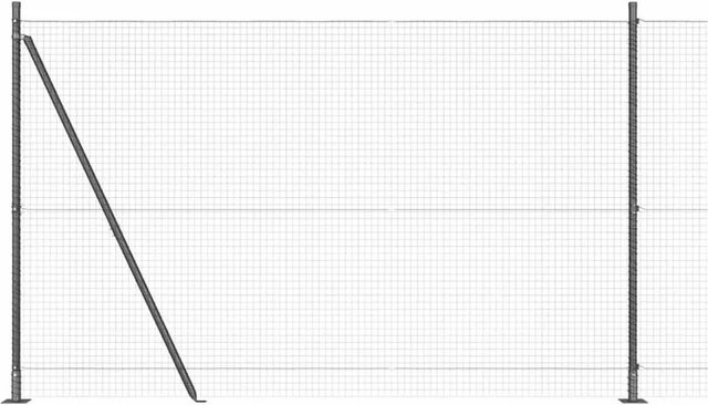 vidaXL Maschenzaun aus Stahl in Grau, 10 x 1,5 m, Maschenweite 3,2 x 3,2 cm - Bild 1