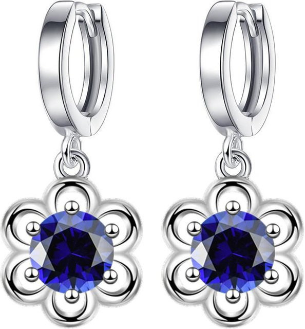 YIRAN Jewelry 5 Ohrringe, Sonnenblumen, Diamanten, Damen, grau - Bild 1