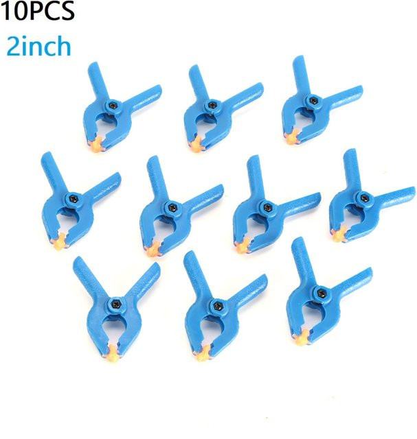 DAZZLEEX Federklemmen aus Kunststoff in Blau, 10er Set, 2 Zoll für Holzbearbeitung und Fotografie - Bild 1