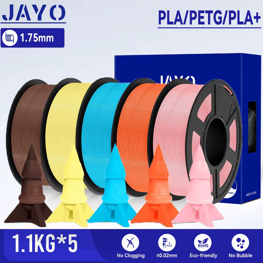 JAYO 3D-Druck Filament PLA Multicolor, 1,75 mm, 5 Rollen für FDM 3D-Drucker - Bild 5