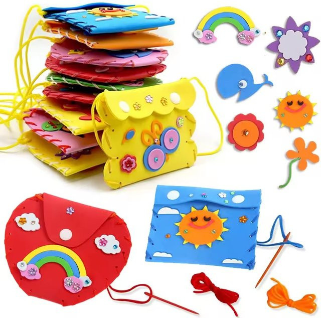 Nähset zum Selbst Nähen von Handtaschen, 5-teiliges Set, Bunt / Mehrfarbig, Filz - Bild 1