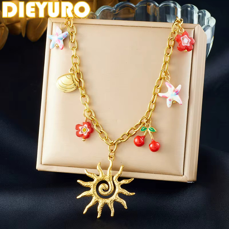 DIEYURO Halskette Edelstahl, Gold, Damen - Bild 3