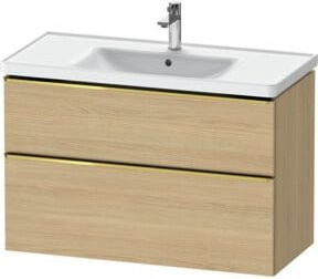 Duravit Waschtischunterschrank D-Neo in Beige, Wandhängend, B/T/H: 98,4 x 45,2 x 62,5 cm - Bild 1