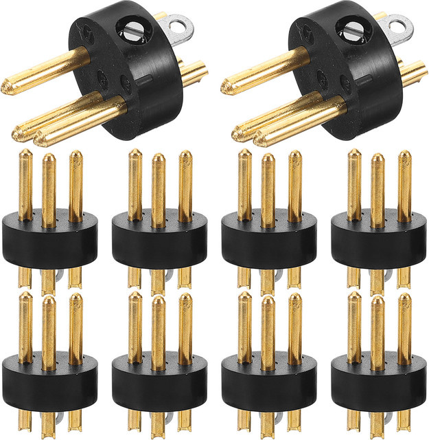 10 Stück XLR-Stecker 3-Pin Kabeladapter in Schwarz für Mikrofone und Audiogeräte - Bild 1