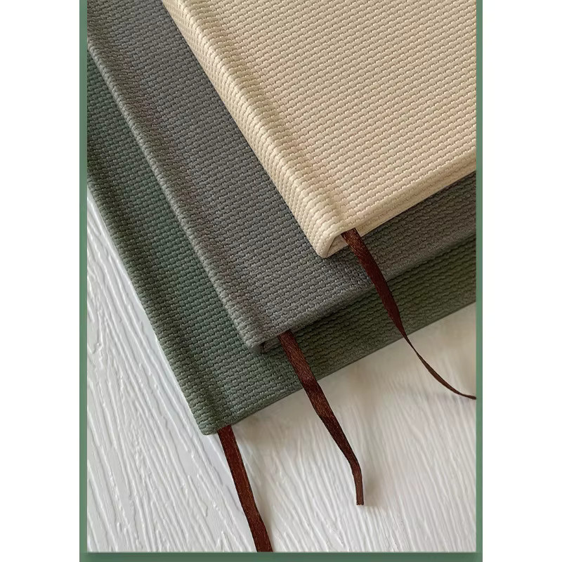 A5 Rezeptbuch mit Hardcover in Beige aus Stoff für deine Rezepte und Küchennotizen - Bild 4