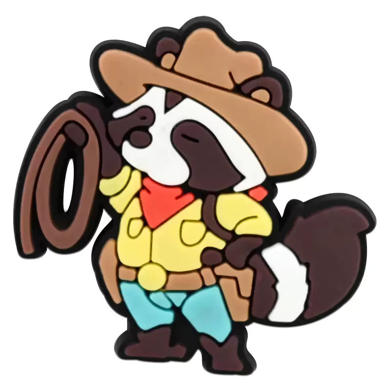 Happye&TiTi Charms, Cartoon-Tier-Cowboy, PVC, 6 Stück - Bild 2