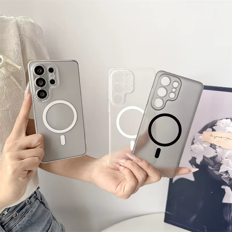 Transparente magnetische Stoßfeste Handyhülle für Samsung Galaxy S26 S25 S24 S23 S22 Plus Ultra Android Phone Case - Bild 2