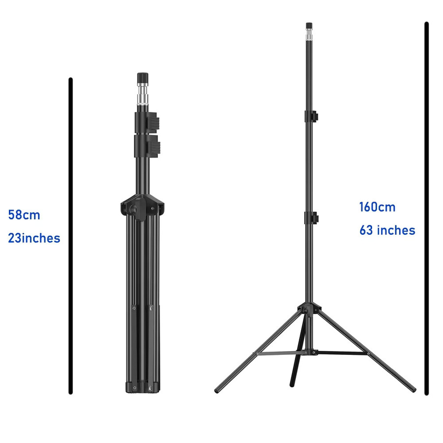 Hot Pada Multifunktionales Ausziehbares Handy-Stativ für Live-Streaming und Videoaufnahmen, Schwarz, Höhe: 56 cm bis 160 cm - Bild 3