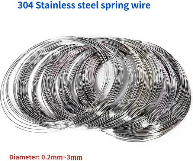 Harter Federstahldraht aus 304 Edelstahl in Silber, Durchmesser: 0,2 mm bis 3 mm - Bild 1
