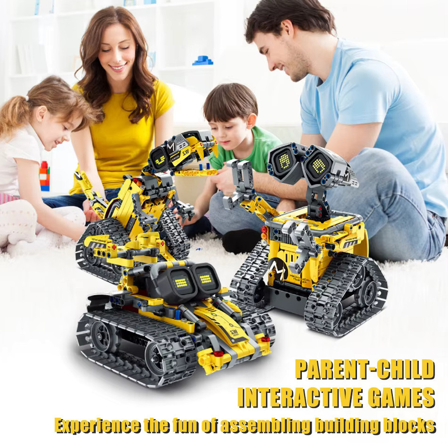 BXA Stadt 3 in 1 Technischer RC Roboter Rennwagen Dinosaurier, Bausteine - Bild 5