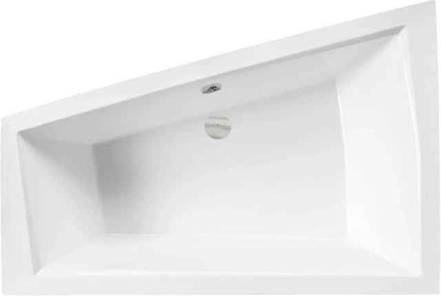Bad Land Eckbadewanne INTIMA links in Weiß mit Styroporverkleidung und Bambus Badewannenablage B/T: 170 x 125 cm - Bild 1