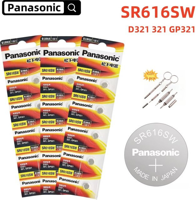 Panasonic SR616SW 321 Uhrenbatterie 1,55V Knopfbatterie in Silber - Bild 1