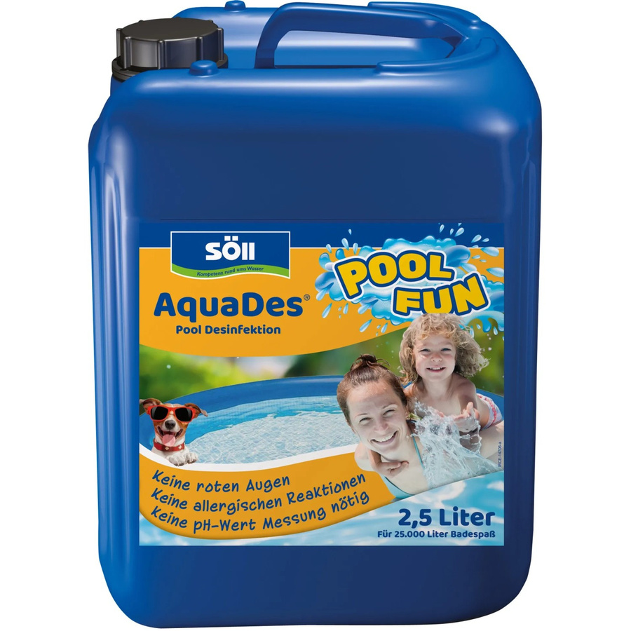 Söll AquaDes Flüssige Pool Desinfektion mit Chlor 2,5 l - Bild 2