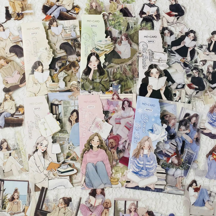 30 Stück Vintage Scrapbook-Aufkleber aus PET in Multicolour zum Basteln und Dekorieren von Junk-Journals und Notizbüchern - Bild 2