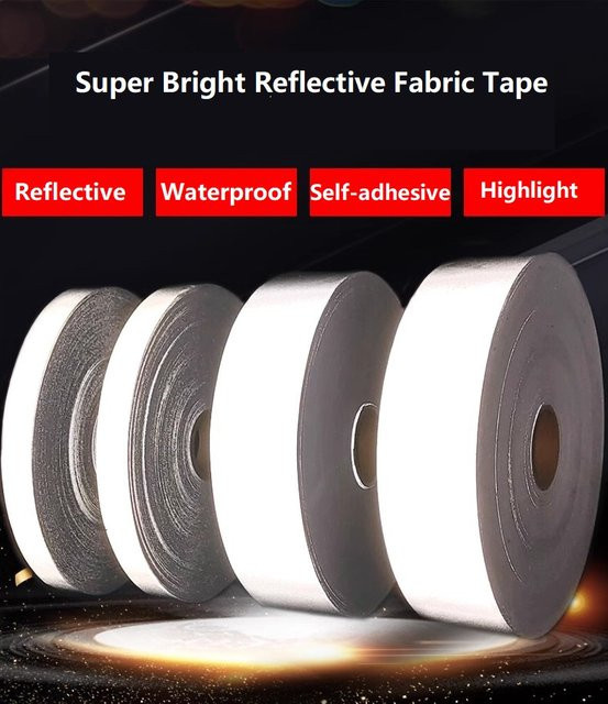 Yemingduo Reflektorband aus Polyester in Grau Silber für Regenmäntel und Rucksäcke zur Nachtwarnung - Bild 1