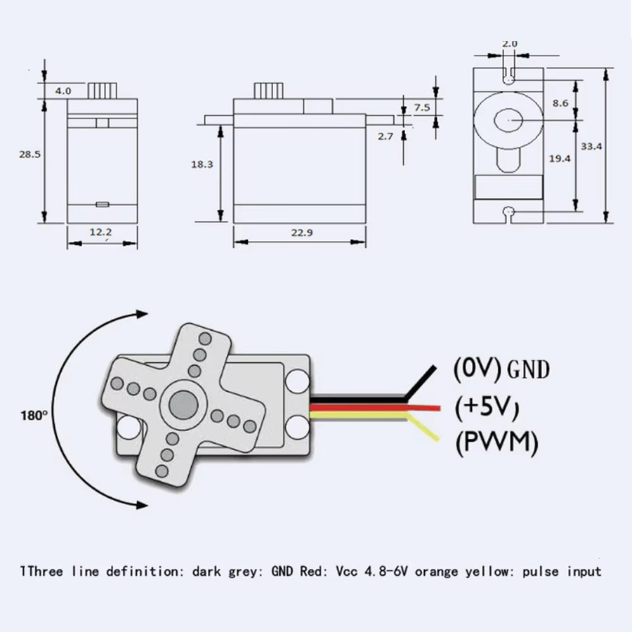 Diymore MG90S Servo, Ganzmetallgetriebe, Verbesserte Version - Bild 2