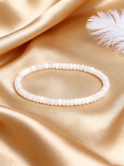 EmbraceNature Perlenarmband, Weiße Jade, Unisex - Bild 1