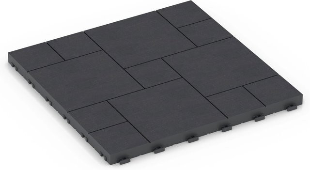 WARCO Blockmuster-Klickfliese Schiefer Anthrazit B/T/H: 38,5 x 38,5 x 2 cm - Bild 1