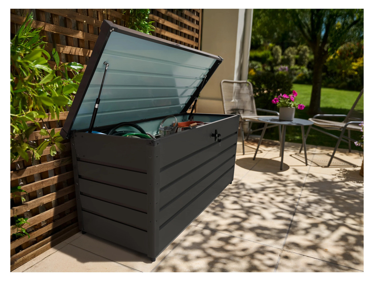 LIVARNO Gartenbox aus Metall in Anthrazit, B/T/H: 130,0 x 63,0 x 61,0 cm - Bild 2