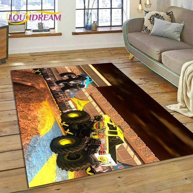 Karpetti Monster Jam Cartoon Teppich für Kinder, Mehrfarbig, B/B: 70 x 100 cm - Bild 1