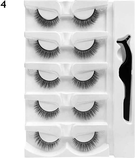 SZwatch Falsche Wimpern Set, 5 Paare, natürlich, Unisex - Bild 1